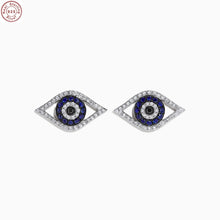 Load image into Gallery viewer, Silver Earrings For Girls Evil Eye Earring studs
