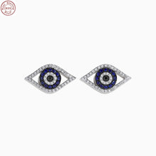 Load image into Gallery viewer, Silver Earrings For Girls Evil Eye Earring studs