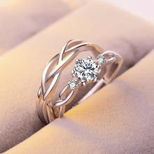 Load image into Gallery viewer, Silver Couple Rings Silver Ring For Couple on Anniversary