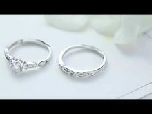 Load and play video in Gallery viewer, Silver Couple Rings Silver Ring For Couple on Anniversary