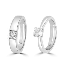 Load image into Gallery viewer, Silver Couple Rings Silver Ring for couples on Anniversary
