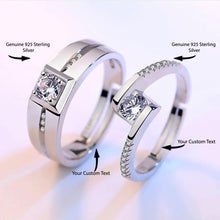 Load image into Gallery viewer, Silver Couple Rings Silver Rings for Couples on Anniversary
