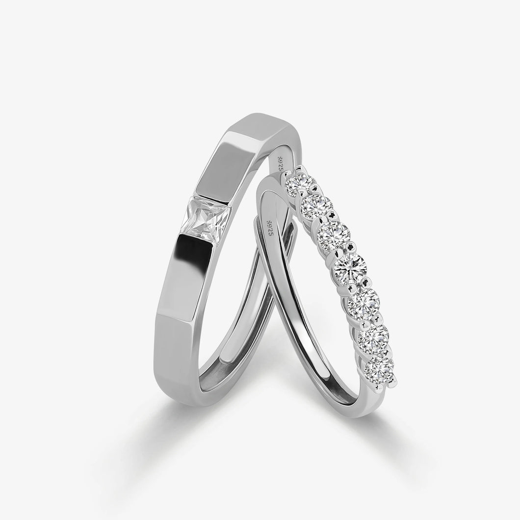Silver Couple Ring Silver Ring for Couples