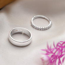 Load image into Gallery viewer, Silver Couple Rings Silver Ring For Couple on Anniversary
