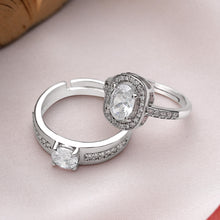 Load image into Gallery viewer, Silver Couple Rings Silver Ring for Couples on Anniversary
