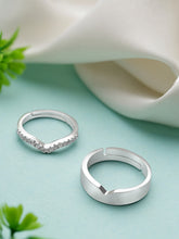 Load image into Gallery viewer, Silver Couples Rings silver Gift for Couples on Anniversary
