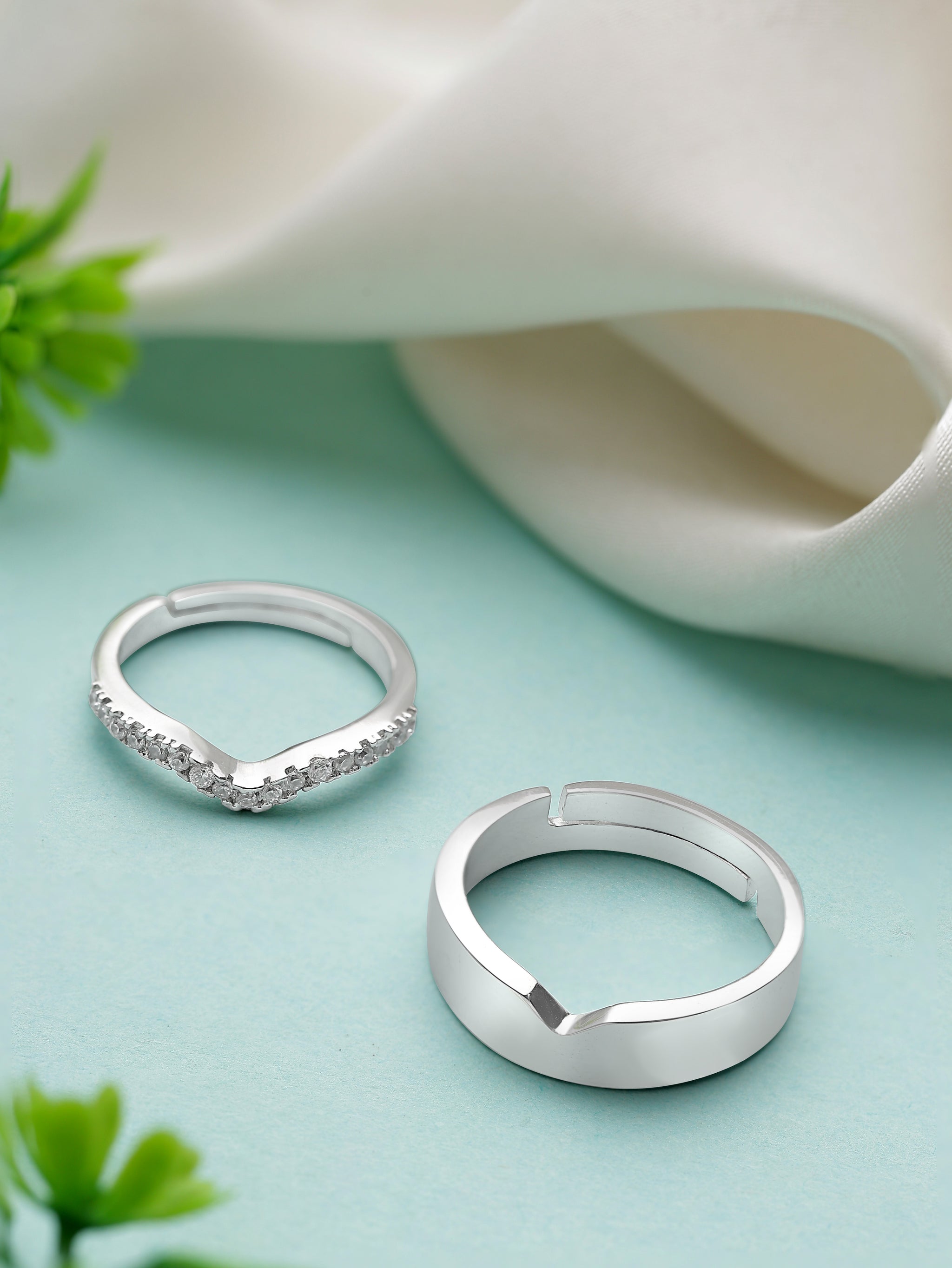 Silver Couples Rings silver Gift for Couples on Anniversary – Zevrr
