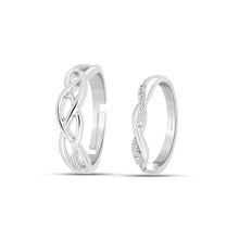 Load image into Gallery viewer, Silver Couple Ring Silver Ring for Couples on Anniversary
