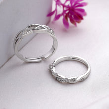 Load image into Gallery viewer, Silver Couple Ring Silver Ring for Couples on Anniversary
