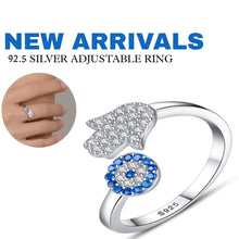 Load image into Gallery viewer, Silver Ring For Girls and Women Evil Eye Ring
