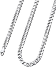 Load image into Gallery viewer, Silver Curb chain for Men and Boys
