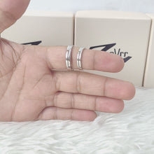 Load and play video in Gallery viewer, Silver Couple Ring Silver Ring for Couples
