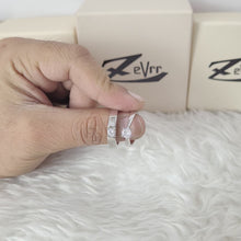 Load and play video in Gallery viewer, Silver Couple Rings Silver Ring for couples on Anniversary
