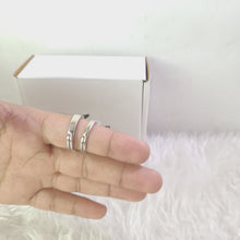 Load and play video in Gallery viewer, Silver Couple Ring Silver Rings for Couples on Anniversary
