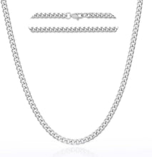 Load image into Gallery viewer, Silver Curb chain for Men and Boys
