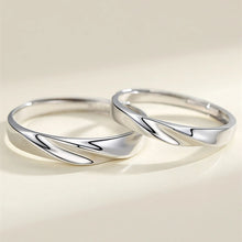 Load image into Gallery viewer, Silver Couples Rings Silver Gift For Couples on Anniversary
