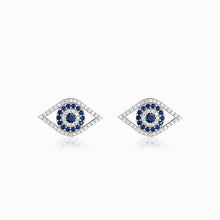 Load image into Gallery viewer, Silver Earrings For Girls Evil Eye Earring studs
