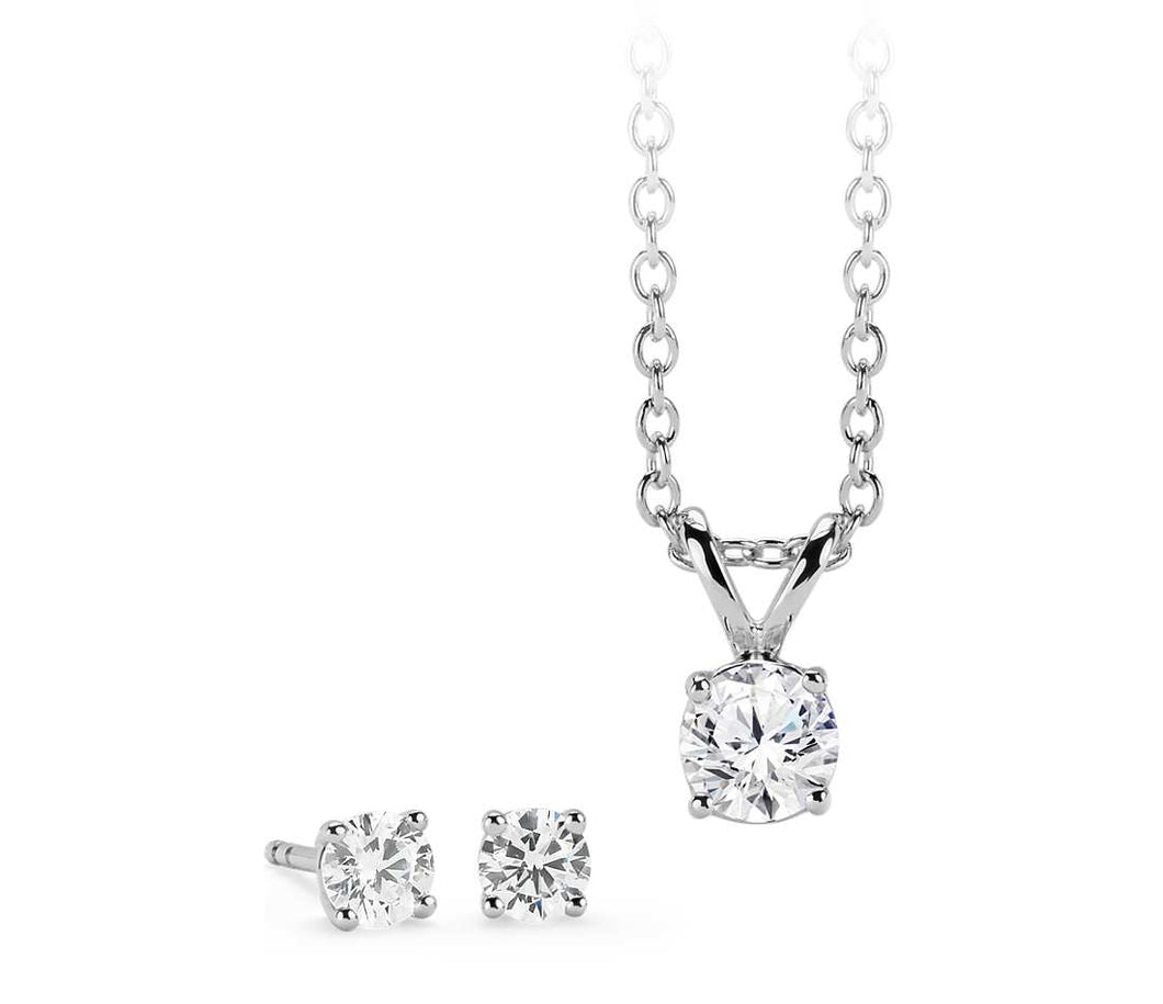 Silver Pendant Earring set for Girls and Women