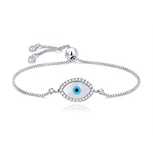 Load image into Gallery viewer, Silver Bracelet For women and Girls Silver Evil Eye Bracelet
