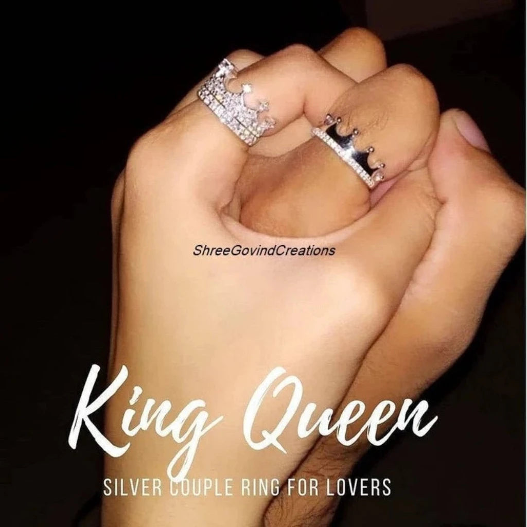 Silver Couple Rings Silver Ring for Couples on Anniversary – Zevrr