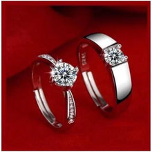 Load image into Gallery viewer, Silver Couple Ring Silver Rings for Couples on Anniversary
