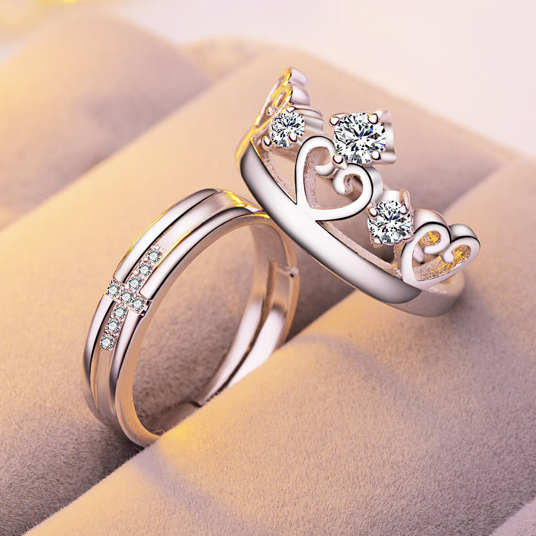 Silver Couple Rings Silver Ring For Couple on Anniversary – Zevrr
