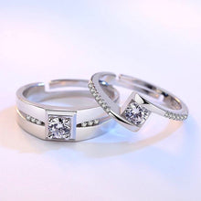 Load image into Gallery viewer, Silver Couple Rings Silver Rings for Couples on Anniversary
