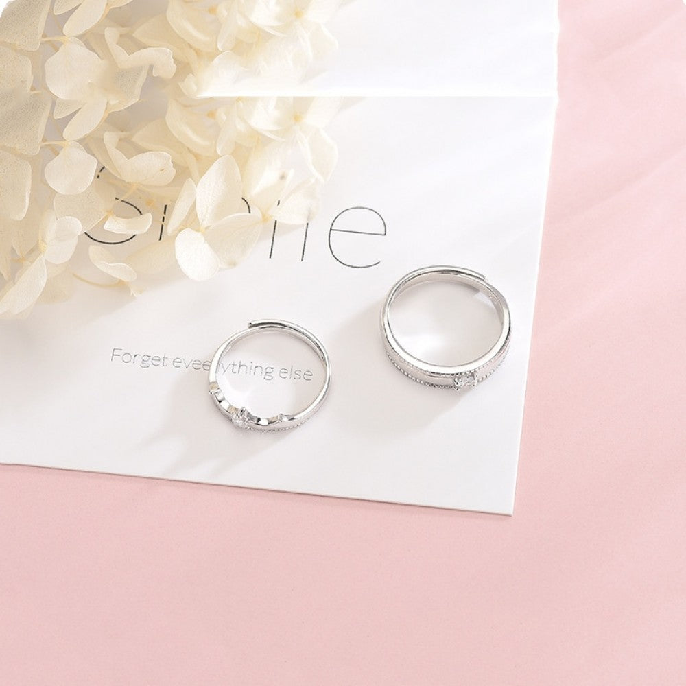 Simple designs couple rings engagement 925| Alibaba.com