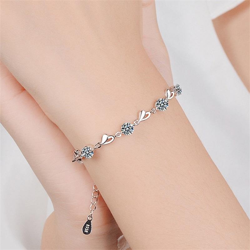 925 Silver Bracelet for Women Adjustable Love Bracelet for Women Girl  Bracelet Jewelry Gifts for Women | Fruugo BH