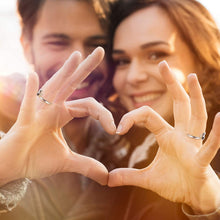 Load image into Gallery viewer, Silver Couple Rings Hug Ring For Couples
