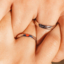 Load image into Gallery viewer, Silver Couple Ring Silver Rings for Couple on Anniversary
