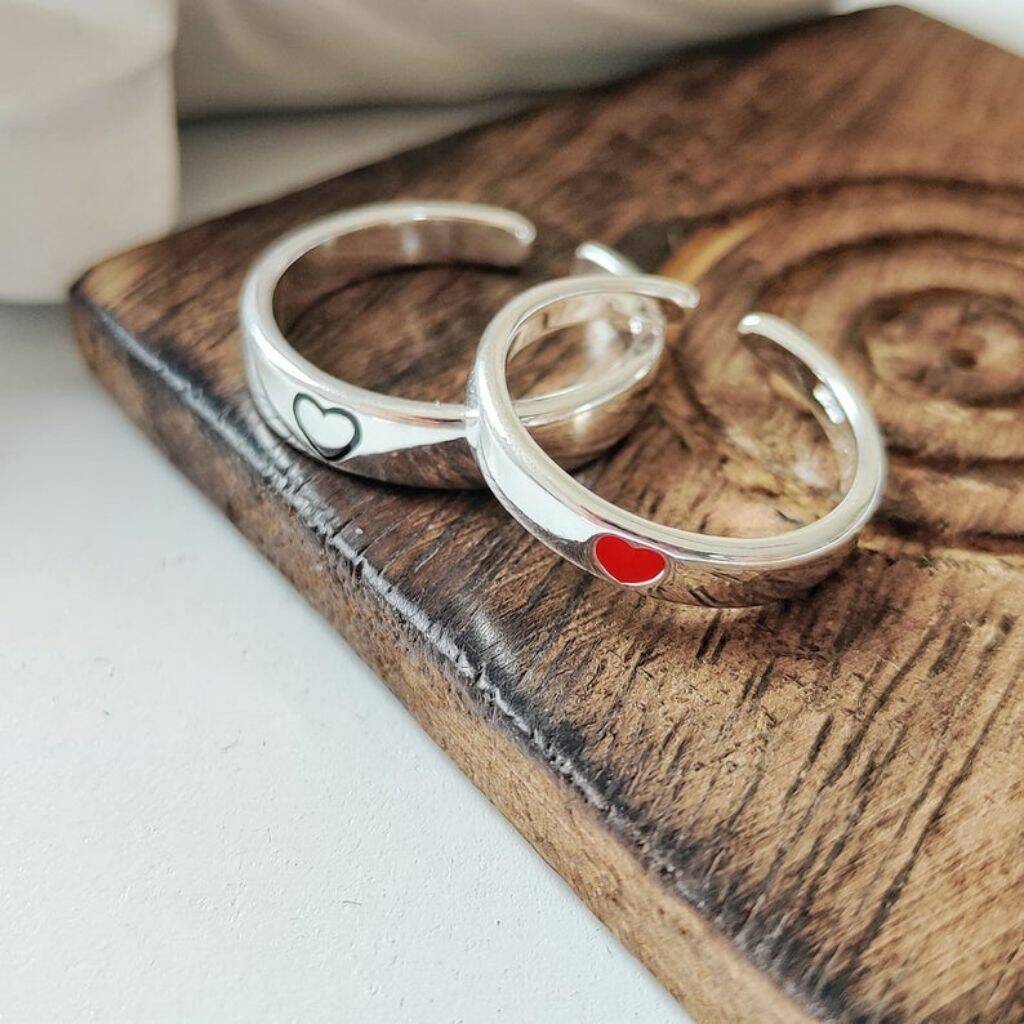 P. R. PRINTS Adjustable Couple Ring For Girls & Boys Alloy Silver Plated  Ring Set Price in India - Buy P. R. PRINTS Adjustable Couple Ring For Girls  & Boys Alloy Silver